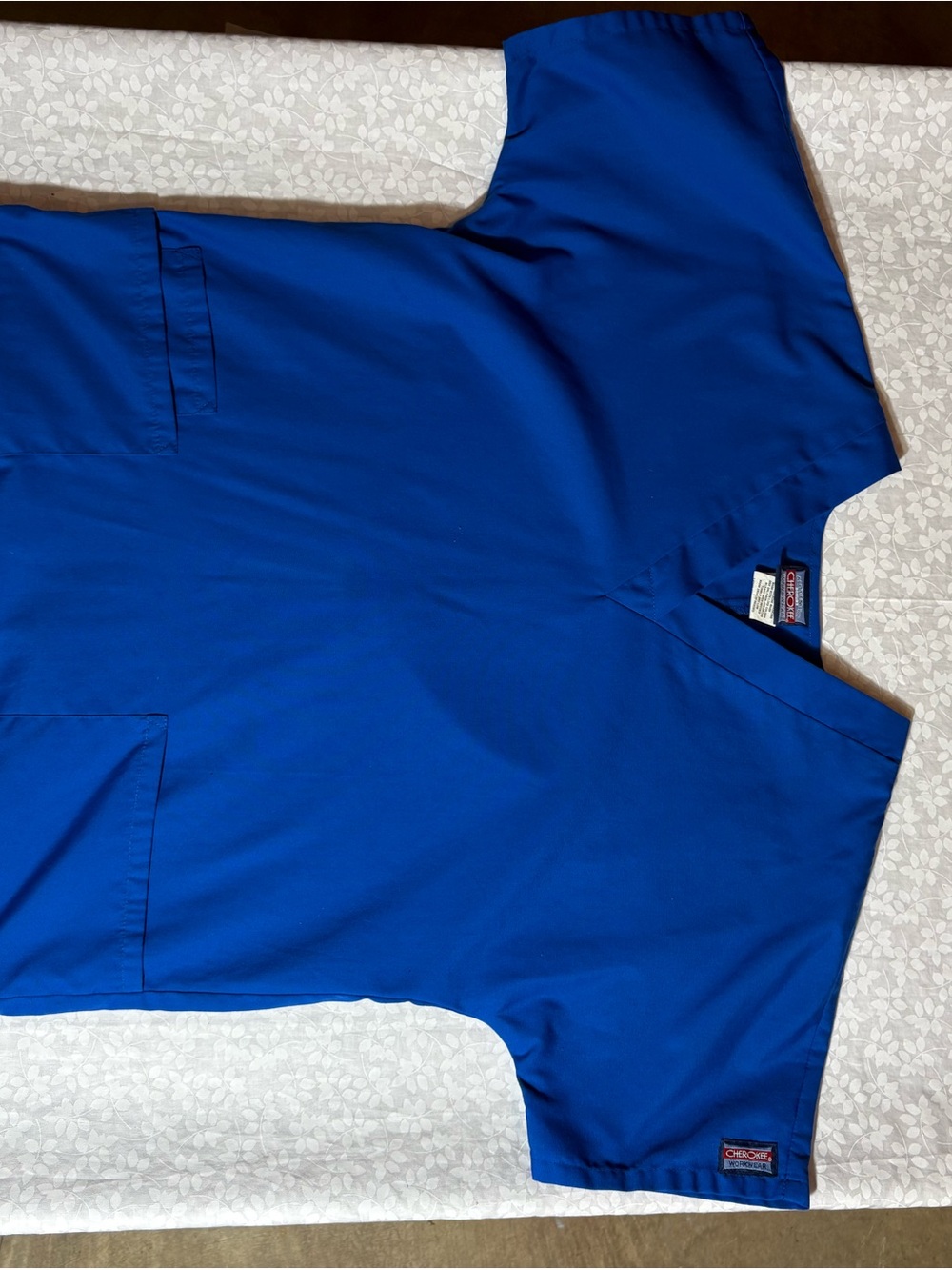 Cherokee Boys Bright Royal Blue V-Neck Scrub Top